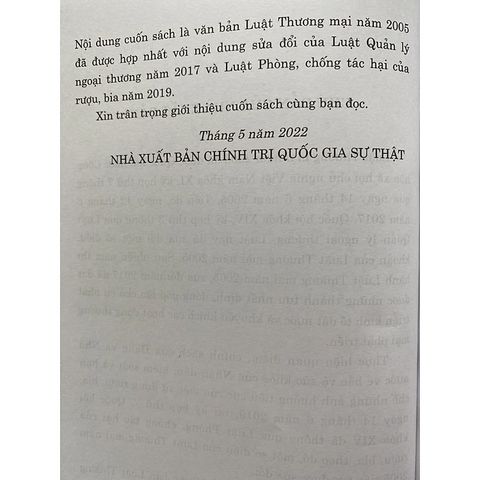 Luật Thương mại (Hiện hành) (Sửa đổi năm 2017, 2019)