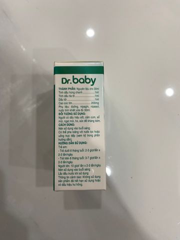 Dr.Baby Organic Dầu Xoa Ấm Đa Năng Cho Bé Hỗ Trợ Giảm Ho