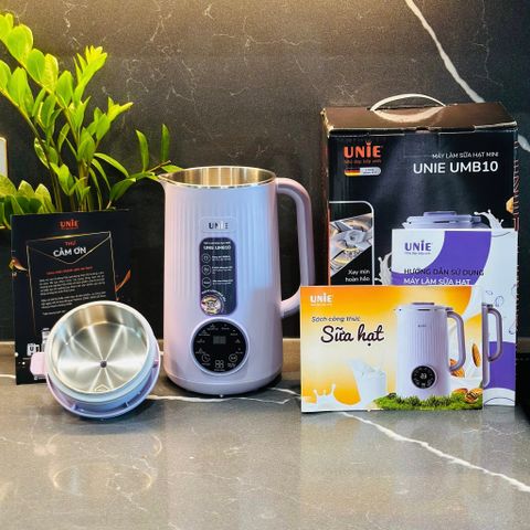 Máy Làm Sữa Hạt Mini UNIE UMB10 - Đa Năng 8 Chức Năng, Dung Tích 1000ml, Thiết Kế Sang Trọng, Hàng Chính Hãng