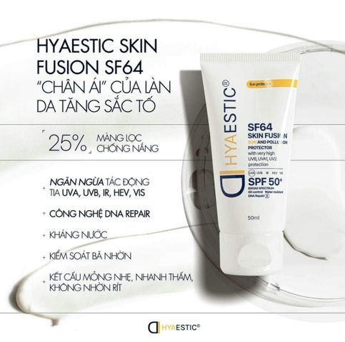 Kem Chống Nắng Hyaestic SF64 SPF50+ - Bảo Vệ Da khỏi Tia UVA/UVB, Chống Ô Nhiễm, Cấp Ẩm, Dung Tích 50ml