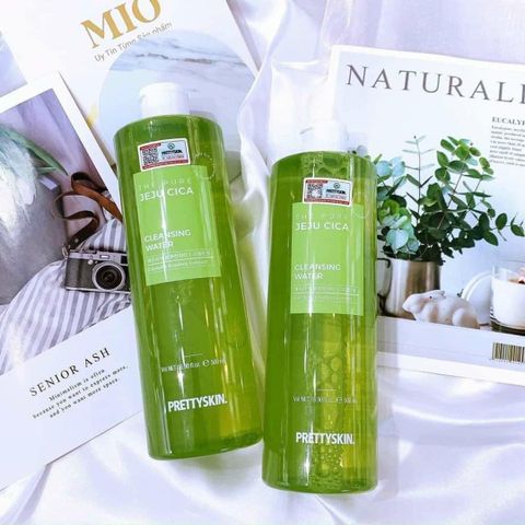 Nước Tẩy Trang Rau Má Pretty Skin 500ml cho Da Dầu Mụn - Làm Sạch, Kháng Khuẩn, Cấp ẩm Cho Da Mềm Mại, Nhạy Cảm