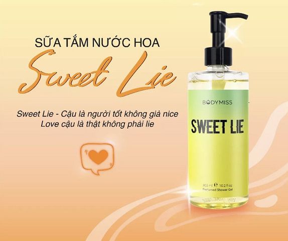 Sữa Tắm Nước Hoa Sweet Lie Hương Cam Chanh Bodymiss 303ml (Chai)