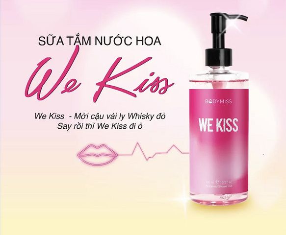 Sữa Tắm Nước Hoa Hương Ngọt We Kiss Mềm Da Bodymiss 303ml (Chai)
