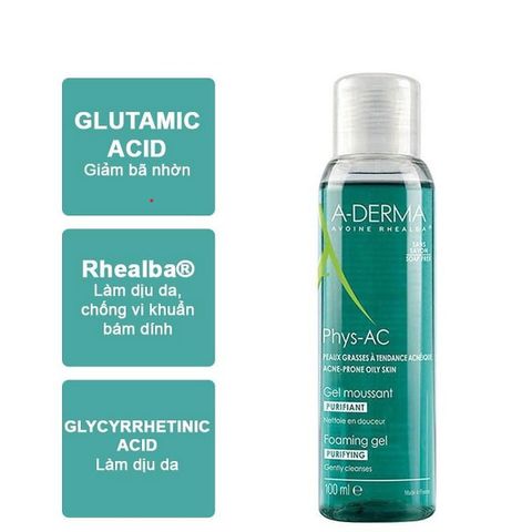 Sữa Rửa Mặt ADerma PhysAC Purifying Foaming Gel 100mL