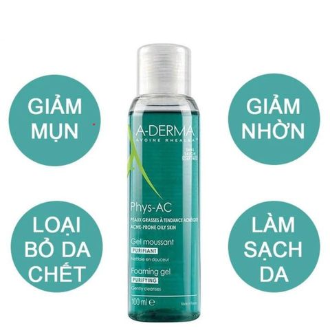 Sữa Rửa Mặt ADerma PhysAC Purifying Foaming Gel 100mL