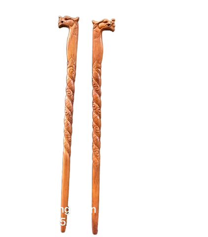 Gậy batoong gỗ hương đầu rồng 1 nguyên khối