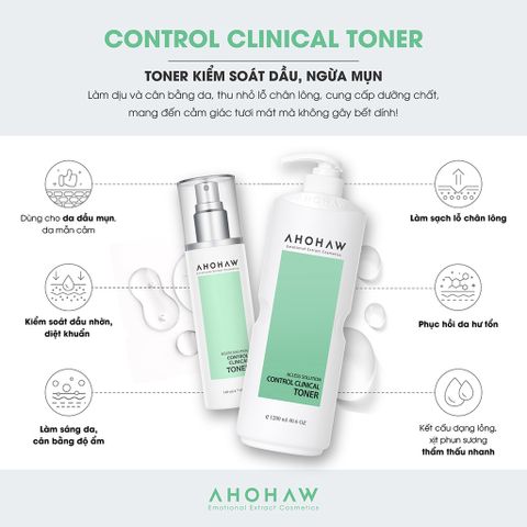 Toner cân bằng da, cấp ẩm dịu nhẹ Ahohwa Acless Solution