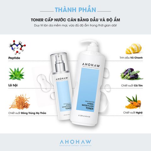 Toner giúp cân bằng da, cấp ẩm và phục hồi Ahohwa Aqua Solution