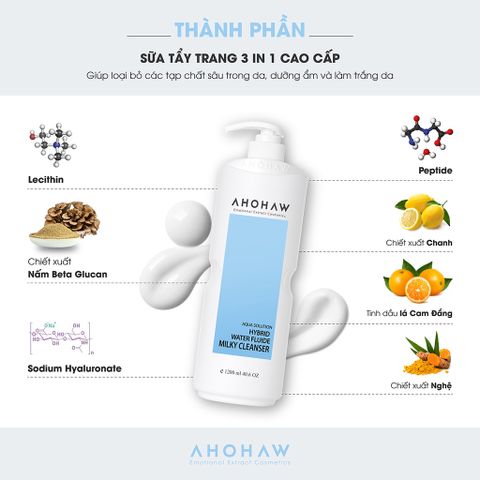 Sữa tẩy trang dành cho mọi loại da Ahohwa Aqua Solution