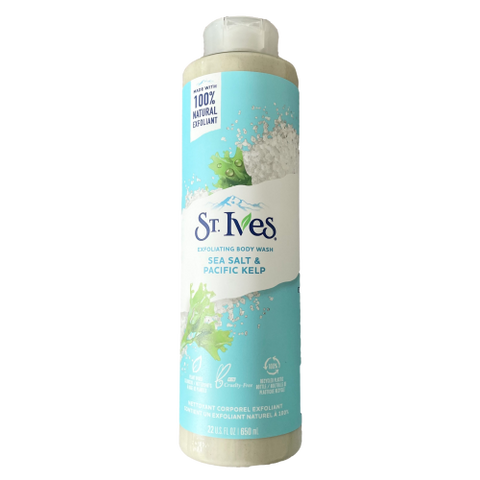 Sữa Tắm Muối Biển Sea Salt & Pacific Kelp St.Ives 650ml Nhập Mỹ