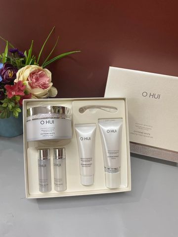 Set Mặt Nạ Ngủ Dưỡng Trắng Da Ohui Extreme White 100ml - Mặt Nạ Chăm Sóc Da Đêm Hàn Quốc Giúp Sáng Da, Giảm Nám, Cấp Ẩm