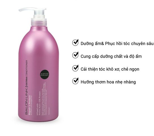 Dầu Xả Phục Hồi Tóc Kumano Salonlink Extra 1000ml - Dưỡng Tóc Mượt Mà, Chống Rụng Tóc, Xuất Xứ Nhật Bản