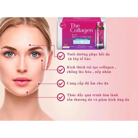 The Collagen Shiseido dạng nước Nhật Bản-Hàng chính hãng có tem phụ