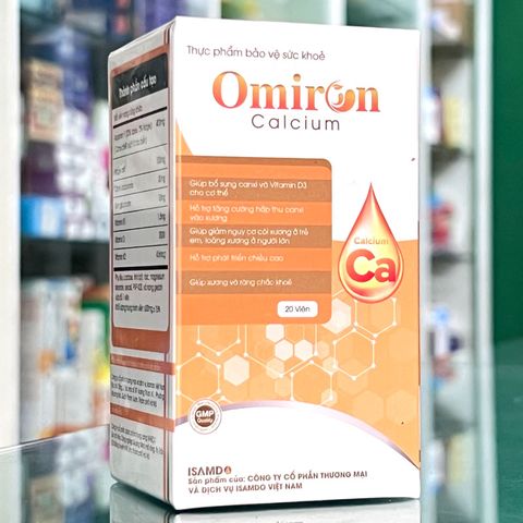 Viên Uống Omiron Calcium Hỗ Trợ Tăng Chiều Cao Hộp 20 Viên