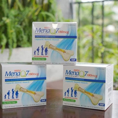 Midu MenaQ7 180mcg - Bổ Sung Canxi Hữu Cơ Tăng Chiều Cao Cho Trẻ Em Và Phụ Nữ Mang Thai - Vitamin D3 K2 Ổn Định Xương
