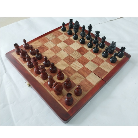 Bộ Cờ Bằng Gỗ Hương Tự Nhiên Quân cờ Hương Gụ- Tàn Bì
