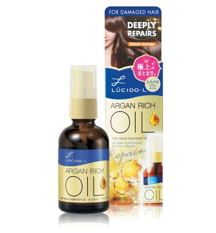 Tinh Dầu Dưỡng Tóc Lucido-L Nhật Bản - Argan Rich Oil Giúp Tóc Mượt Mà, Khỏe Đẹp, Phục Hồi Tóc Hư Tổn, Dung Tích 60ml