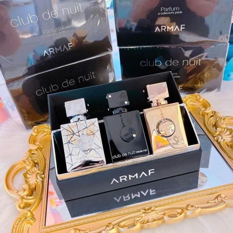 Bộ Nước Hoa Nam Armaf Giftset Club De Nuit Parfum 3 Chai 30ml - Hương Dễ Chịu, Sang Trọng, Phiên Bản Giới Hạn 2021