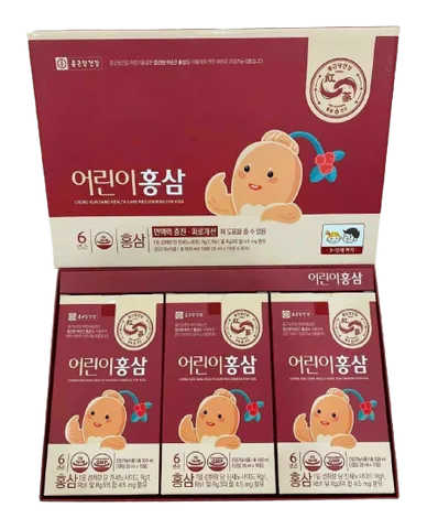 Nước hồng sâm cho trẻ em Chong Kun Dang Hàn Quốc hộp 30 gói x 20ml