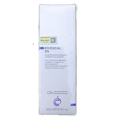 Dầu Gội Canova Rivescal DS 200mL - Hỗ Trợ Giảm Ngứa, Nấm Da Đầu, An Toàn Cho Da Nhạy Cảm, Chống Gàu, Dưỡng Ẩm Da Đầu