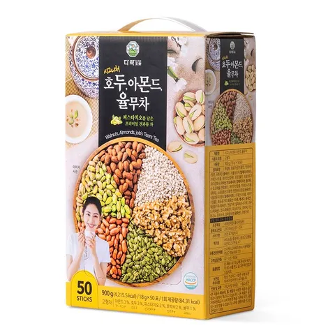 Bột ngũ cốc hạt dẻ hạnh nhân bí xanh óc chó Darak Hàn Quốc 50 gói