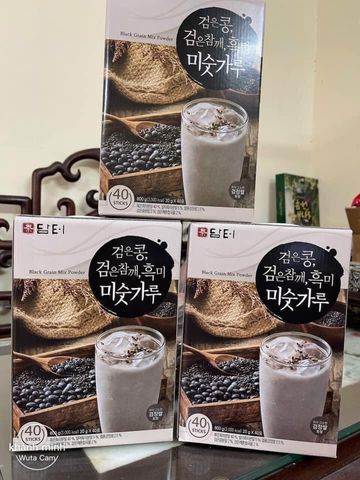 Bột Ngũ Cốc Damtuh Hàn Quốc - Đậu Đen, Mè Đen, Gạo Đen Hỗ Trợ Dinh Dưỡng, Giảm Cân, 40 Gói, 800g