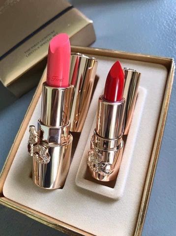 Set son lì Ohui the first màu cam san hô tặng Mini Red