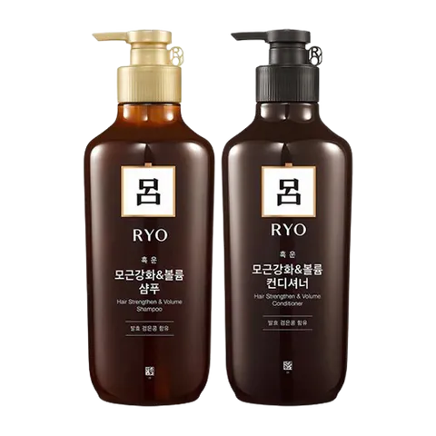Cặp dầu gội xả thảo mộc giúp giảm rụng tóc Ryo Hàn Quốc tổng 550ml x 2