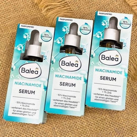 Serum Niacinamide 10% + Kẽm 1% - Dưỡng trắng, se khít lỗ chân lông, tái tạo da mịn màng - Balea