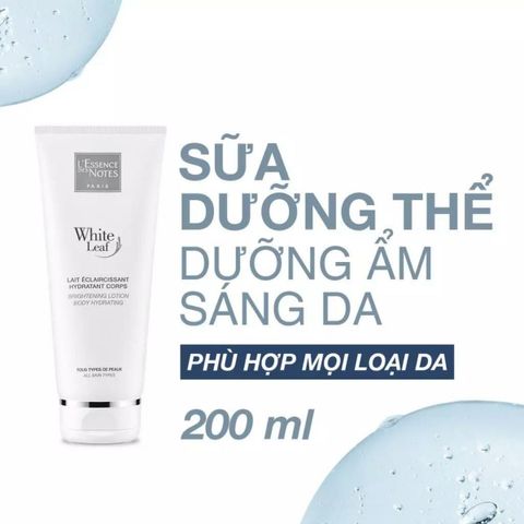 Sữa Dưỡng Thể Sáng Da White Leaf Brightening Lotion - Dưỡng Ẩm và Làm Mờ Đốm Nâu 200ml/400ml, Xuất Xứ Pháp