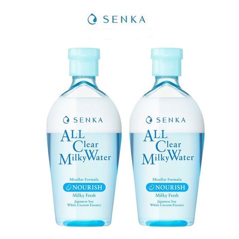 Bộ 02 Nước Sữa Tẩy Trang 2 Lớp Senka A.L.L. Clear Milky Water 230ml - Tẩy Trang Dịu Nhẹ Cho Da Mặt, Phù Hợp Mọi Loại Da