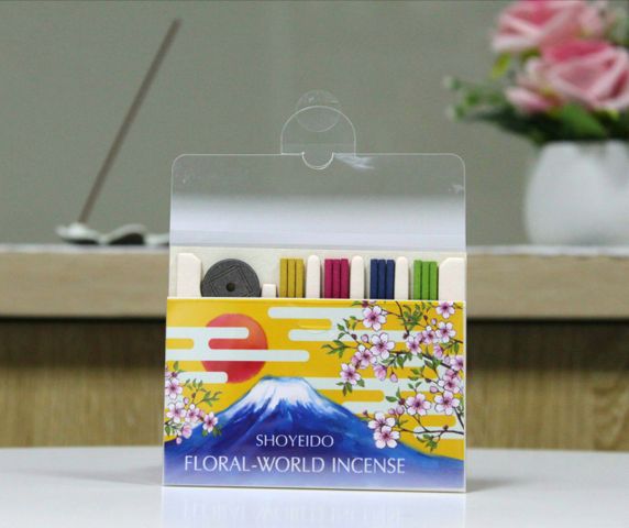 Nhang Thơm 4 Mùi Hoa Shoyeido Nhật Bản - Violet, Hoa Hồng, Hoa Nhài, Đàn Hương - Phong Thủy Thư Giãn Thiền Tịnh