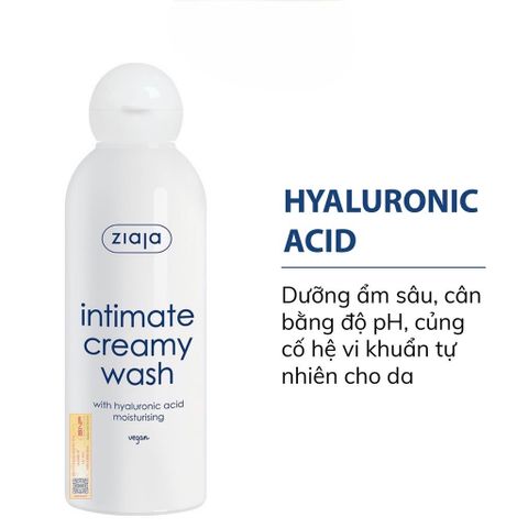 Dung Dịch Vệ Sinh Phụ Nữ Intimate ZIAJA 200ml - Chứa Acid Hyaluronic, Dưỡng Ẩm, Làm Sạch, Cân Bằng pH, Phù Hợp Cho Mẹ Bầu
