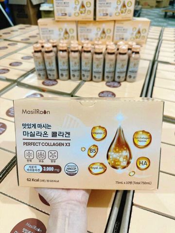 Nước Uống Collagen X3 3000mg - Tăng Cường Sức Khỏe Da, Tóc, Móng - 10 Chai x 75ml - Hỗ Trợ Trẻ Hóa Da, Giảm Mụn, Chống Lão Hóa