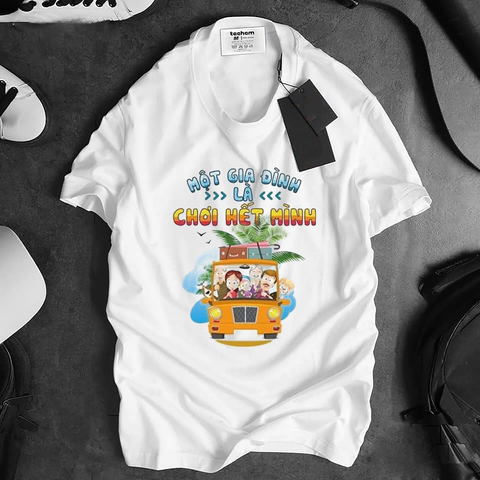 Áo Thun Gia Đình Áo Đồng Phục Biển Một Gia Đình Là Chơi Hêt Mình THT21