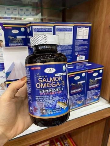 Dầu Cá Hồi Omega 3 Evergreen Premium 300 Viên - Tăng Cường Sức Khỏe Tim Mạch, Bảo Vệ Da, Hỗ Trợ Thị Lực