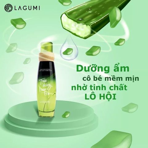 Dung dịch vệ sinh phụ nữ Lagumi 100ml - Chiết xuất trầu không và tràm trà, hỗ trợ giảm viêm ngứa cho mẹ bầu và sau sinh
