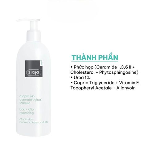Nhũ Tương Toàn Thân 1% Urê Ziaja Giúp Làm Mềm Da 400ml