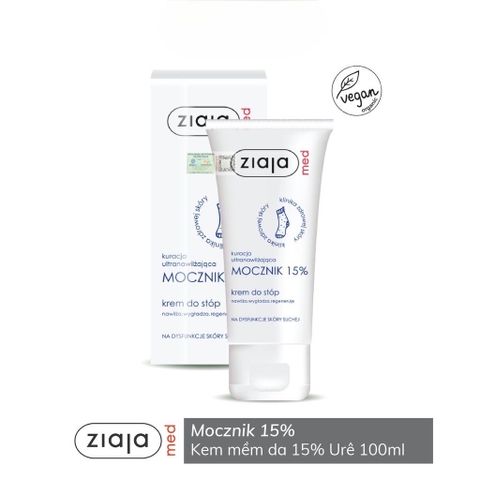 Kem Dưỡng Da Chân Ziaja Med 15% Ure 100ml - Giảm Thô Ráp, Nứt Nẻ, Cung Cấp Độ Ẩm Cho Da Khô