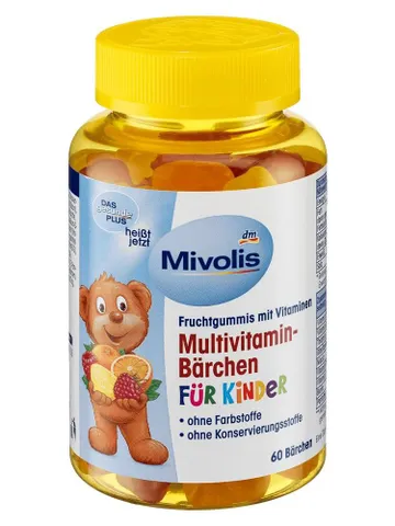 [Đức] Kẹo Gấu Bổ Sung Vitamin Tổng Hợp cho Bé Mivolis 60viên