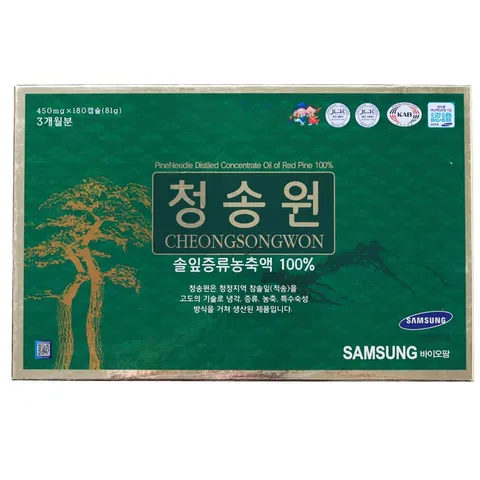[Hàn Quốc] Viên tinh dầu thông đỏ Cheong Song Won hộp xanh 180 viên