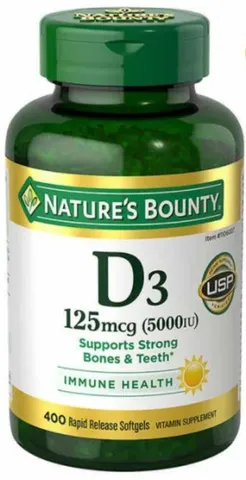 [Mỹ] Viên Uống Vitamin D3 Nature's Bounty D3 12mcg (5000IU) 400Viên