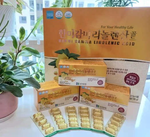 Viên uống tinh dầu hoa anh thảo Hanmi Hàn Quốc 180 viên - Hỗ trợ cân bằng nội tiết, làm đẹp da, giảm căng thẳng cho phụ nữ