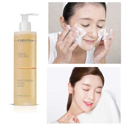 Sữa Rửa Mặt Christina Forever Young 300ml - Dưỡng ẩm Da Tươi Trẻ, Ngăn Ngừa Lão Hóa, Phù Hợp Mọi Loại Da