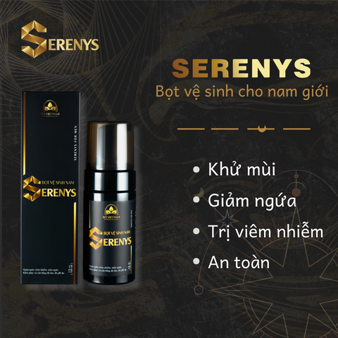 Bọt Vệ Sinh Khử Mùi Vùng Kín Nam Serenys 100ml - Hương Nước Hoa Nam Tính, Sạch Khuẩn, Duy Trì Độ Ẩm, Dịu Nhẹ Cho Da