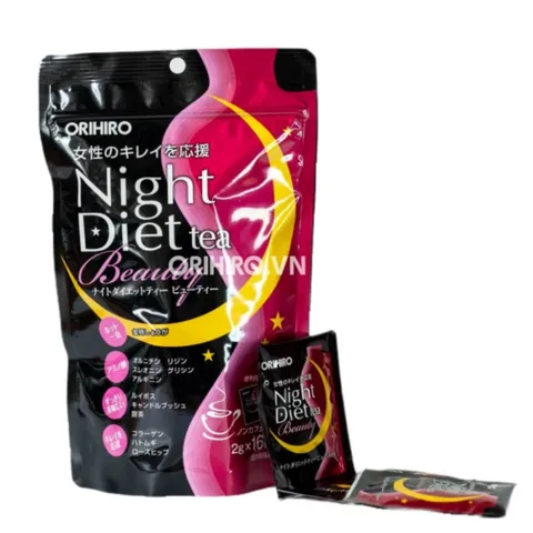 Trà giảm cân Night Diet collagen Nhật Bản Hộp 16 gói x 2g