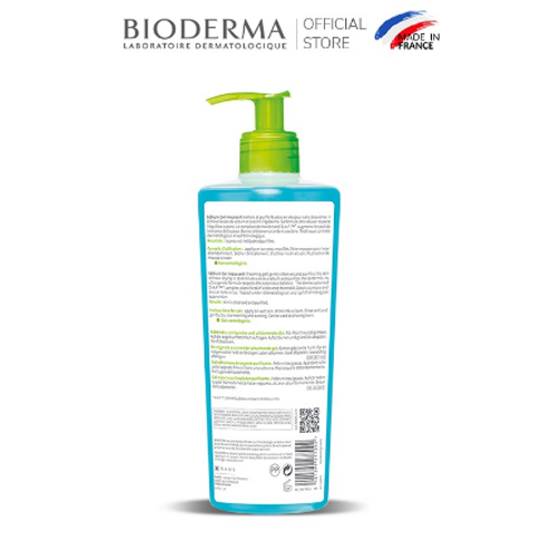 Gel Rửa Mặt Tạo Bọt Bioderma Sebium Gel Moussant 500ml - Giải Pháp Chăm Sóc Da Nhờn & Da Mụn, Không Chứa Xà Phòng