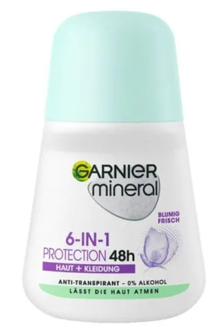 [Mẫu mới] Lăn khử mùi suốt 48h Garnier Mineral 6 in 1