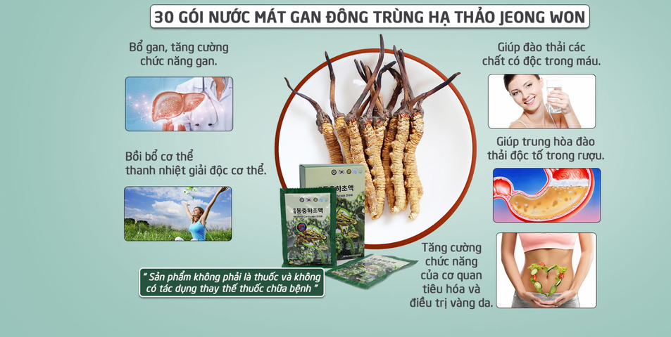 Nước Uống Đông Trùng Giúp Mát Gan Hovienia Cordyceps Drink