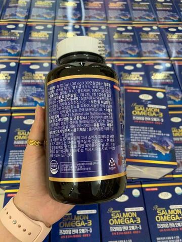 Viên uống dầu cá Salmon Omega Hàn Quốc hộp 300 viên x 1,001mg